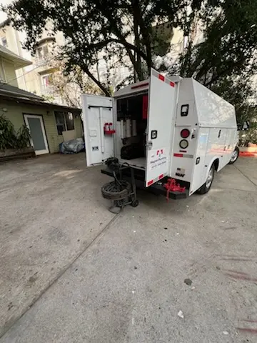 Magnet Plumbing service vehicle on-site for Water Heater Repair in Homecrest